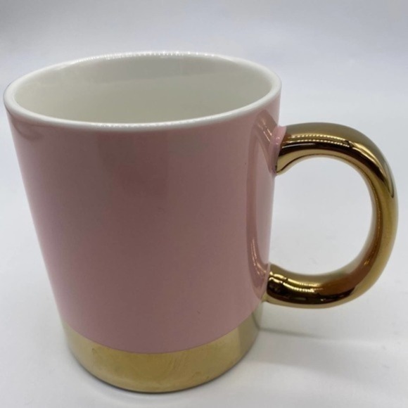 Gold Lined Ceramic Mug Rose Gold - Picture 1 of 4